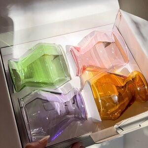 Colorful Glass Tumbler Set